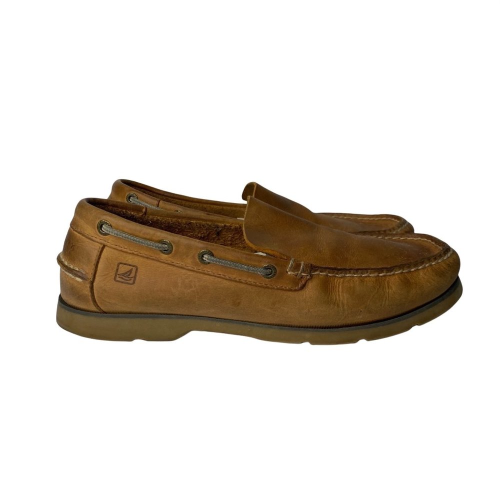 Sperry Men's 10 Top-Sider Slip On Leather Loafers
